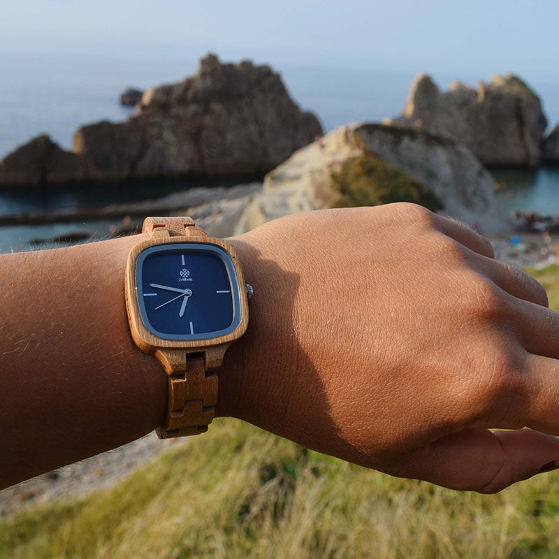 Wooden wristwatch Rosswein - bamboo