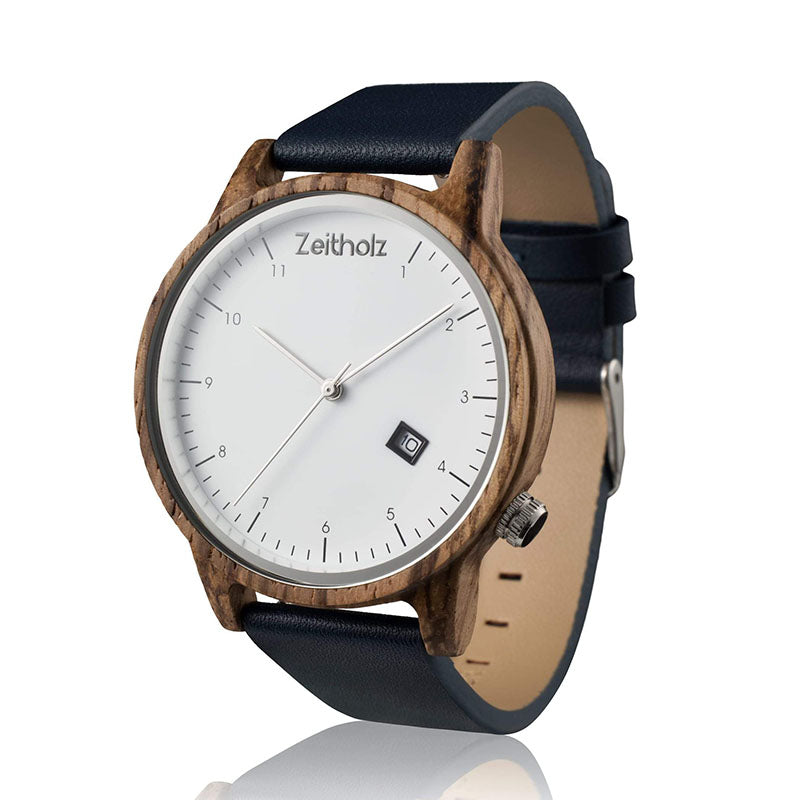 Wooden wristwatch Breitenbrunn - Zebrano
