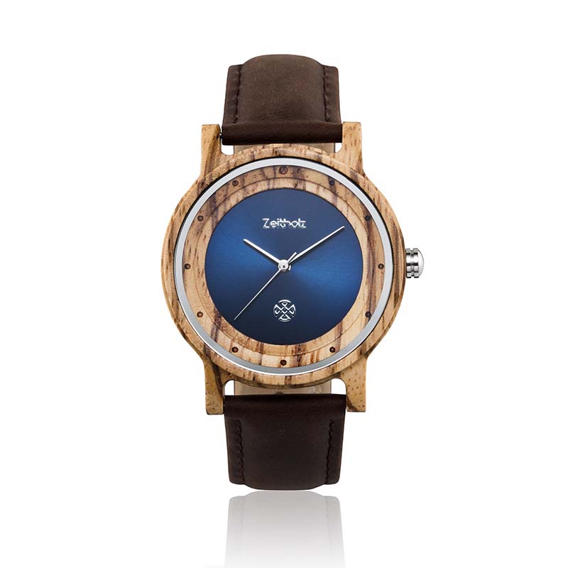 Wooden wristwatch Eibenstock - Zebrano