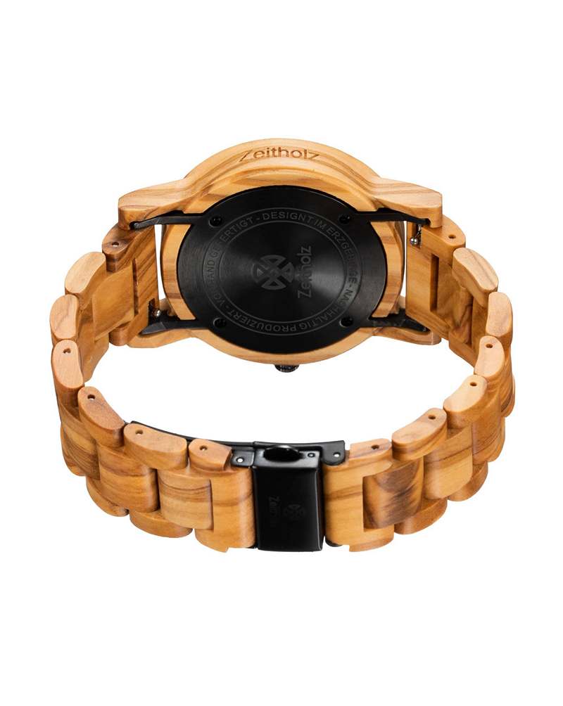 Solar wooden wristwatch Sonnenberg - olive wood