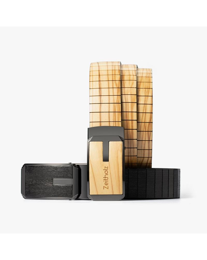 Holzgürtel Beige und Schwarz - Wunschbox-Online