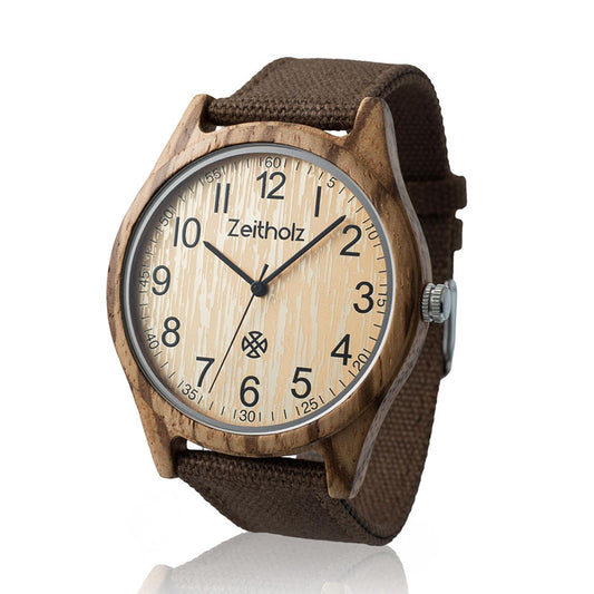 Wooden wristwatch Altenberg - Zebrano