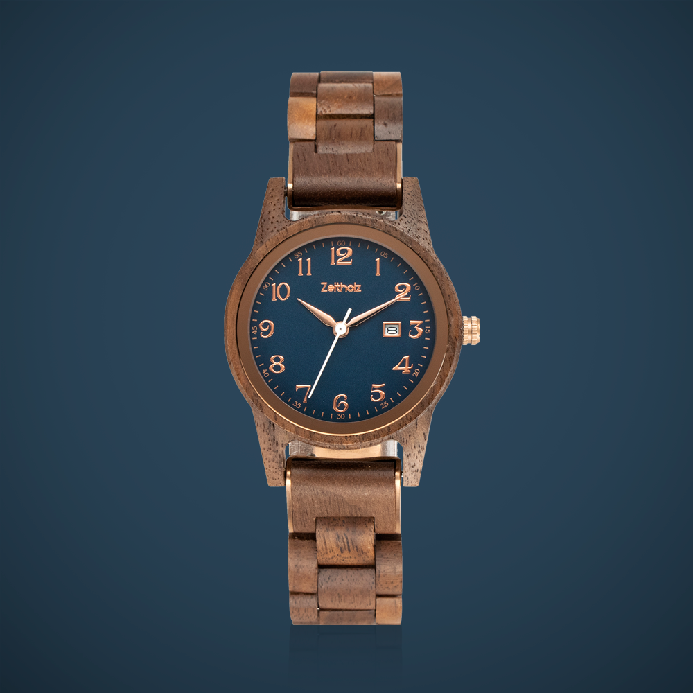 Wooden wristwatch Leuben - walnut