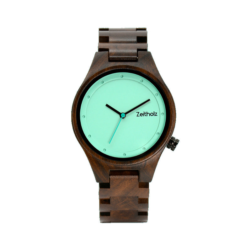 Reloj de pulsera de madera Stolpen 36mm - sándalo menta