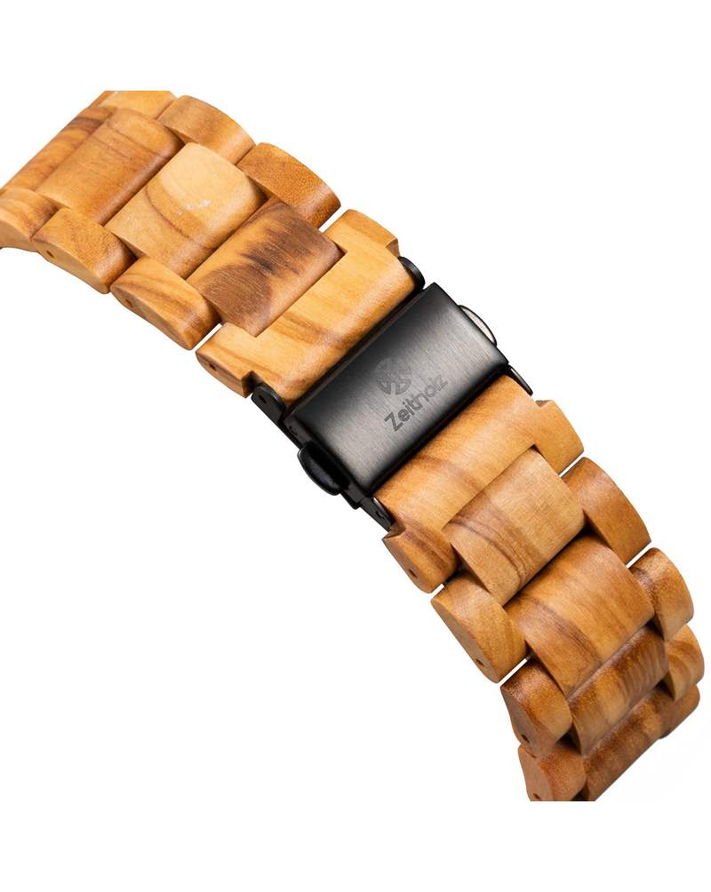Solar wooden wristwatch Sonnenberg - olive wood